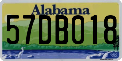 AL license plate 57DB018