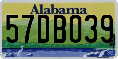 AL license plate 57DB039