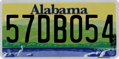 AL license plate 57DB054