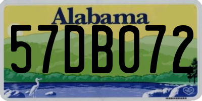 AL license plate 57DB072