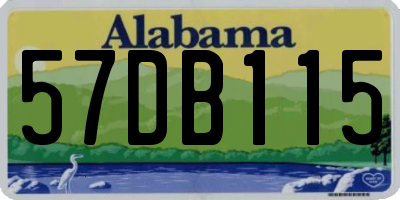 AL license plate 57DB115