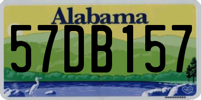AL license plate 57DB157
