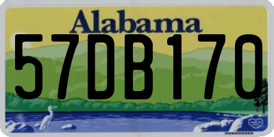 AL license plate 57DB170