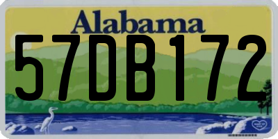 AL license plate 57DB172