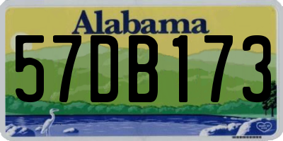 AL license plate 57DB173