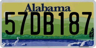 AL license plate 57DB187