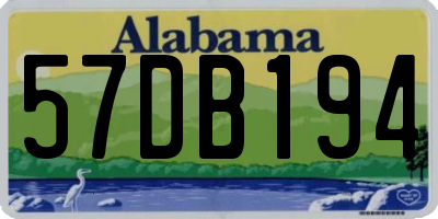 AL license plate 57DB194