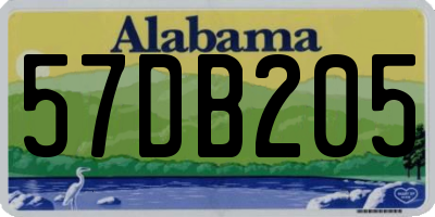 AL license plate 57DB205