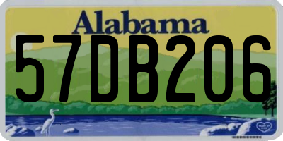 AL license plate 57DB206
