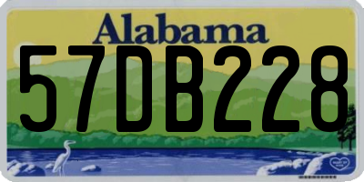 AL license plate 57DB228
