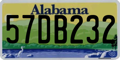 AL license plate 57DB232