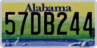 AL license plate 57DB244