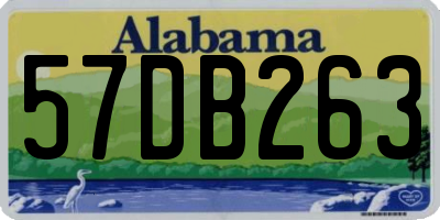 AL license plate 57DB263