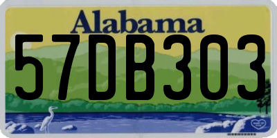 AL license plate 57DB303