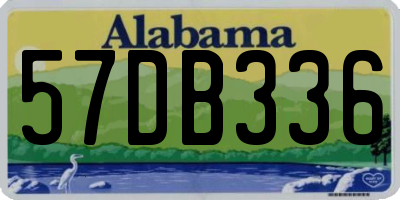 AL license plate 57DB336