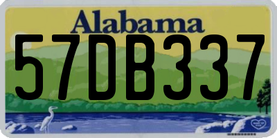 AL license plate 57DB337