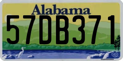 AL license plate 57DB371