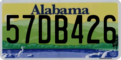 AL license plate 57DB426
