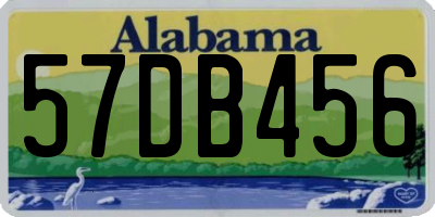 AL license plate 57DB456