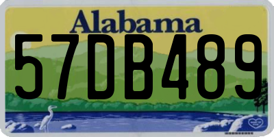 AL license plate 57DB489