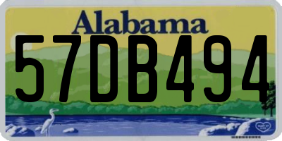 AL license plate 57DB494