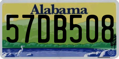 AL license plate 57DB508