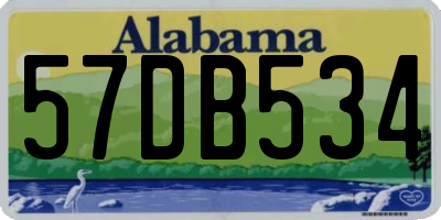AL license plate 57DB534