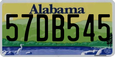 AL license plate 57DB545