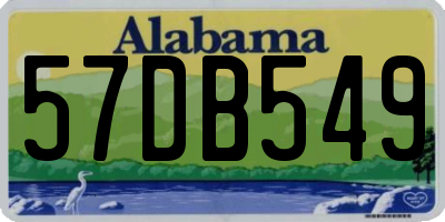 AL license plate 57DB549