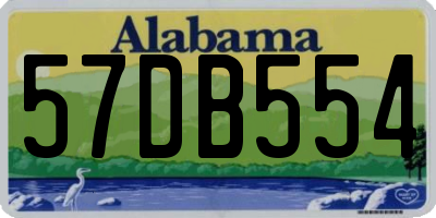 AL license plate 57DB554