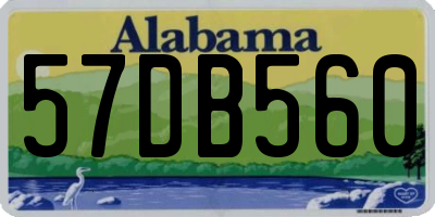 AL license plate 57DB560