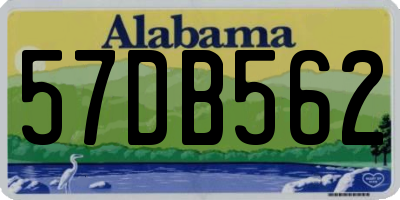 AL license plate 57DB562