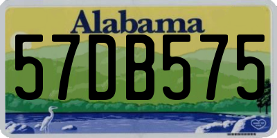 AL license plate 57DB575