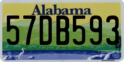 AL license plate 57DB593