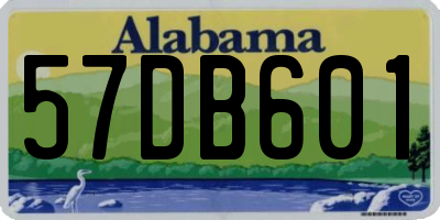 AL license plate 57DB601