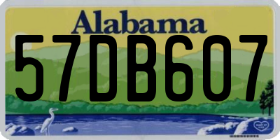 AL license plate 57DB607