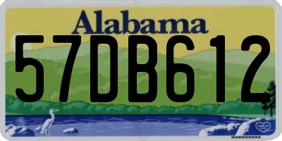 AL license plate 57DB612