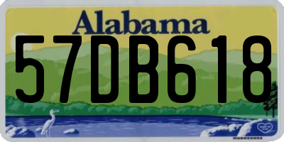 AL license plate 57DB618