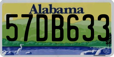 AL license plate 57DB633