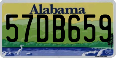AL license plate 57DB659