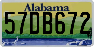 AL license plate 57DB672