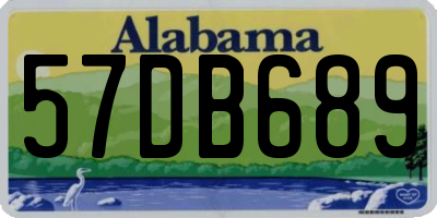 AL license plate 57DB689