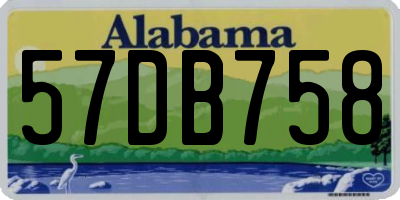 AL license plate 57DB758