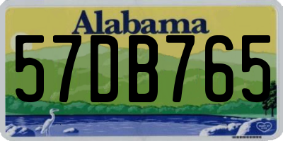 AL license plate 57DB765