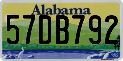 AL license plate 57DB792