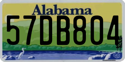 AL license plate 57DB804