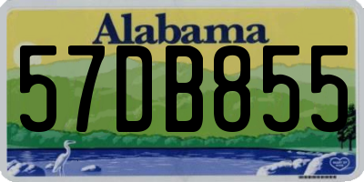 AL license plate 57DB855