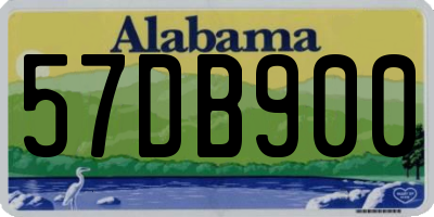 AL license plate 57DB900