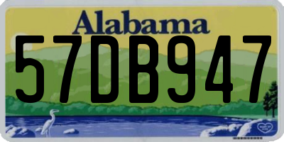 AL license plate 57DB947