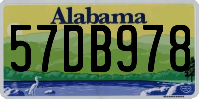 AL license plate 57DB978